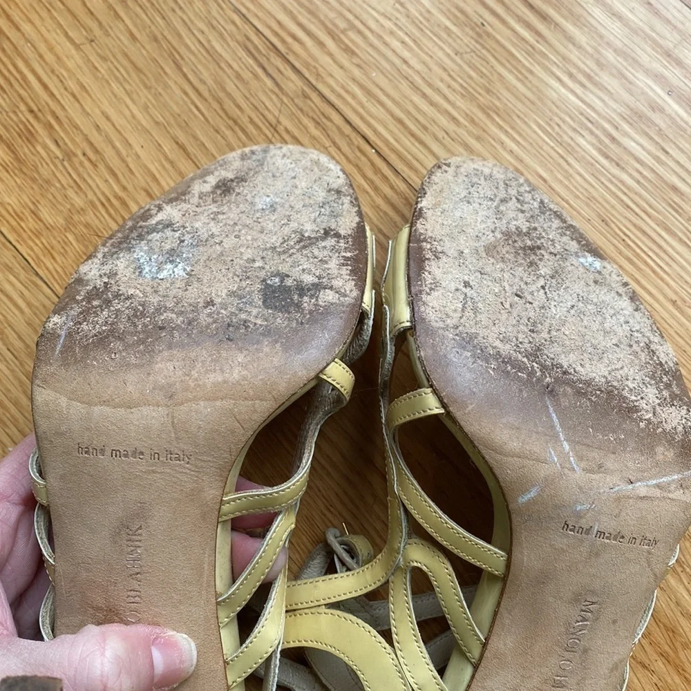 Manolo Blahnik Strappy Heels in Size 36.5 - Classic and Elegant